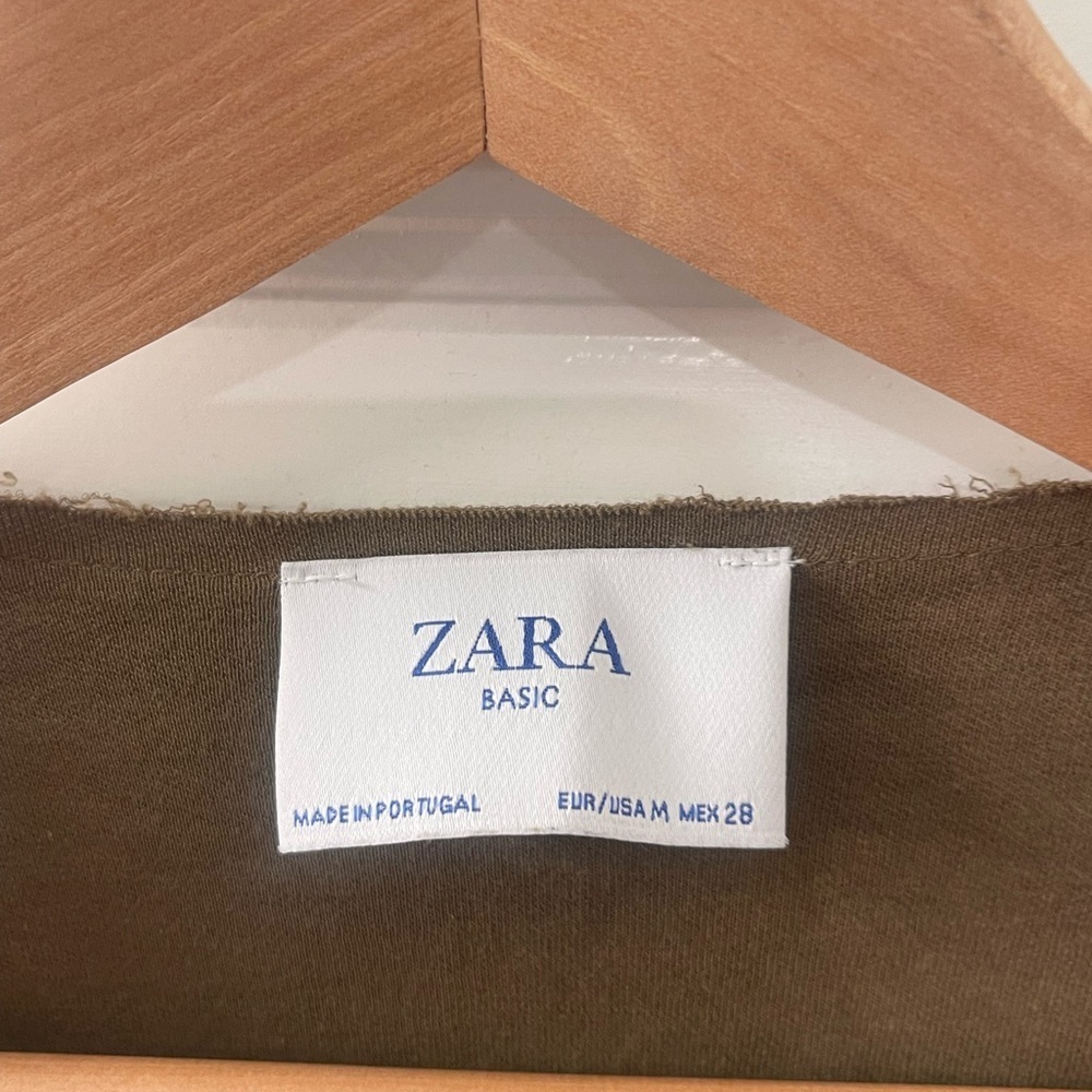Zara Women's Olive Green lightweight over coat - Picture 4 of 4